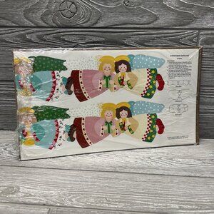 1987 Current Christmas Angels Garland Paper Punch Outs Sealed Country Style